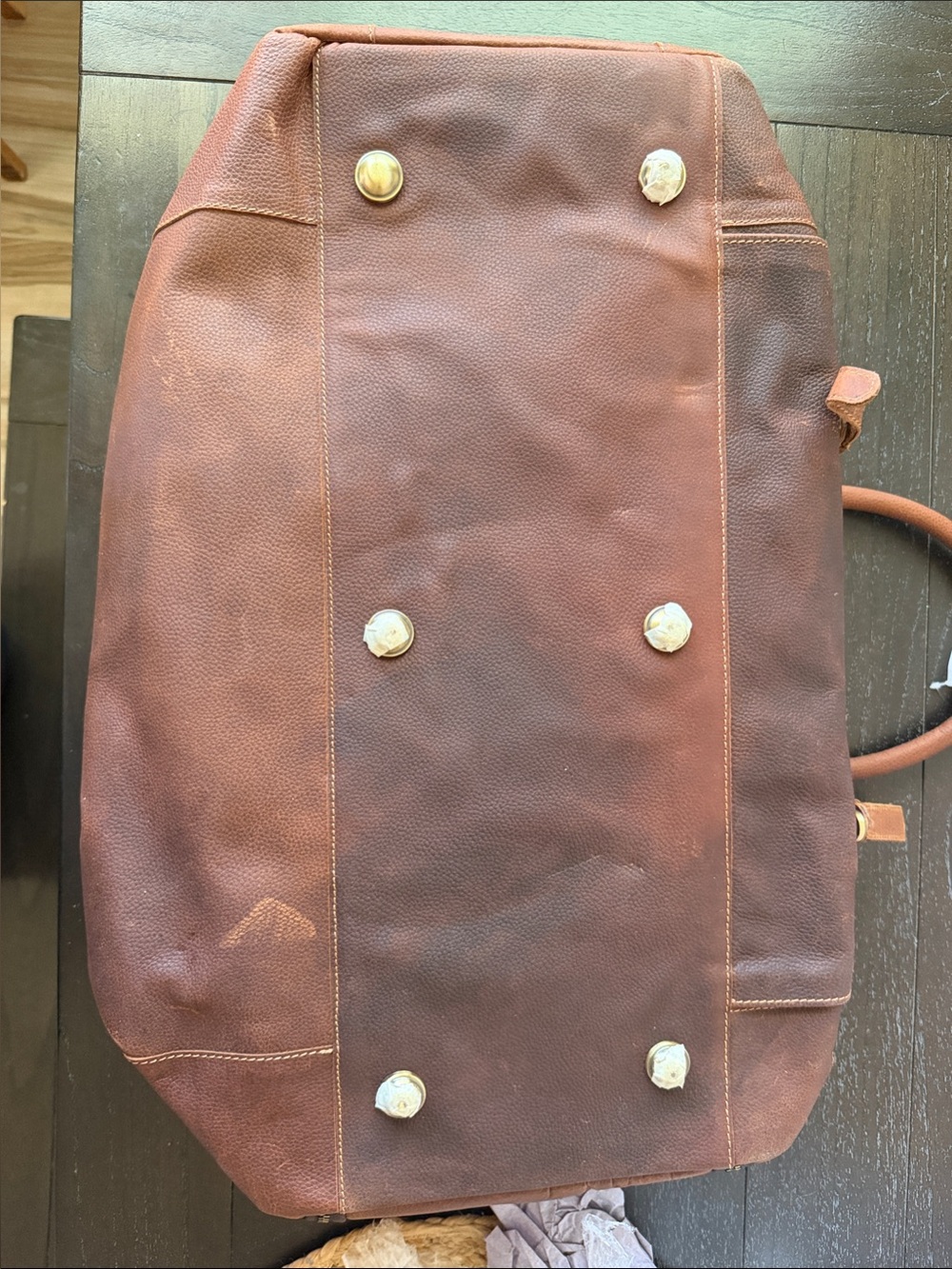 American Bison Juniper Leather Duffel Bag - Men 20” - Picture 4 of 5